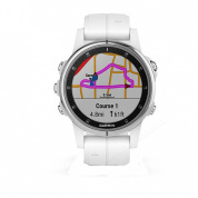 GPS-часы Garmin Fenix 5S PLUS Sapphire белые с белым ремешком