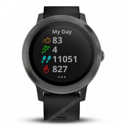 Смарт-часы Garmin Vivoactive 3 с функцией GARMIN PAY, черные с черным ремешком