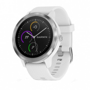 GPS-часы Garmin Vivoactive 3 серебристые с белым ремешком